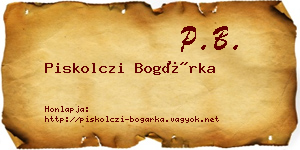 Piskolczi Bogárka névjegykártya
